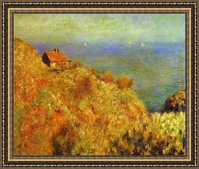 Russian Officer Framed Paintings - Custom Officer's Cabin at Varengville by Claude Monet
