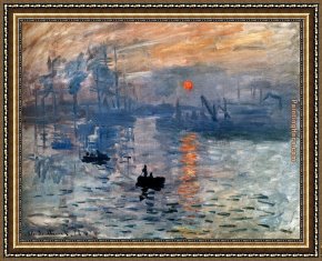 Claude Framed Paintings - Impression Sunrise by Claude Monet