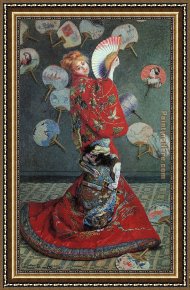 Claude Framed Paintings - La Japonaise by Claude Monet