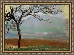 Springtime Landscape at Giverny Framed Paintings - Landscape at Giverny by Claude Monet