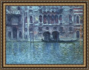 Venice Framed Paintings - Palazzo da Mula at Venice by Claude Monet
