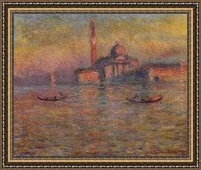Maggiore Framed Paintings - San Giorgio Maggiore 2 by Claude Monet