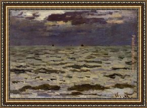 Seascapes Framed Paintings - Seascape by Claude Monet