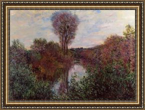Small Worlds II Framed Paintings - Small Arm of the Seine at Mosseaux by Claude Monet