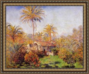 Small Worlds II Framed Paintings - Small Country Farm in Bordighera by Claude Monet