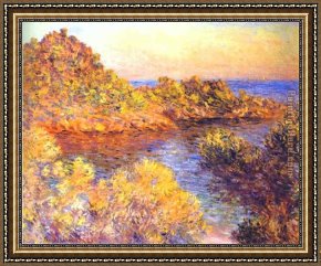 Cape Framed Paintings - The Cape Martin by Claude Monet