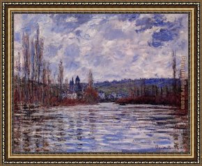 Flood Improvisation Framed Paintings - The Flood of the Seine at Vetheuil by Claude Monet