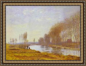 Argenteuil Framed Paintings - The Petite Bras of the Seine at Argenteuil by Claude Monet