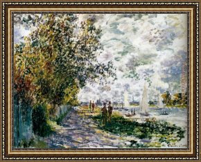 Cape Framed Paintings - The Red Cape (Madame Monet) by Claude Monet