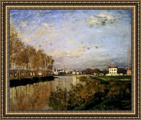 Argenteuil Framed Paintings - The Seine At Argenteuil by Claude Monet