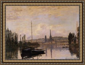 Rouen Framed Paintings - View of Rouen by Claude Monet