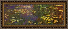 St Peter Walking on The Water Framed Paintings - Water Lilies by Claude Monet