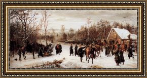 Karl Framed Paintings - Ankunft Des Prinzen Friedrich Karl Auf Dem Schlachtfelde Von Vionville by Conrad Freyberg