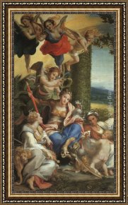 Allegory of Virtue Framed Paintings - Allegory of Virtue by Correggio
