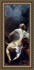 Jupiter And Antiope Framed Paintings - Jupiter and Io by Correggio