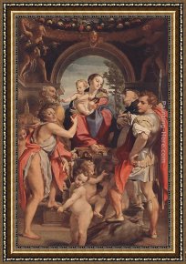 Madonna with St George Framed Paintings - Madonna with St George by Correggio