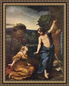 Noli Me Tangere Framed Paintings - Noli me Tangere by Correggio