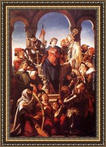 Spirits at Play II Framed Paintings - The Spirit Of Chivalry by Daniel Maclise