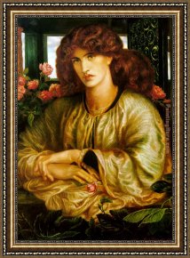 Rio Della Maddalena Framed Paintings - La Donna della Finestra by Dante Gabriel Rossetti