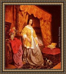 D'amour Framed Paintings - Les Lettres D'Amour by David Emile Joseph de Noter