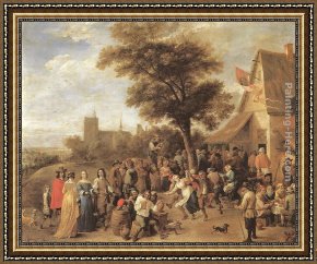 Making Framed Paintings - Peasants Merry-making by David the Younger Teniers