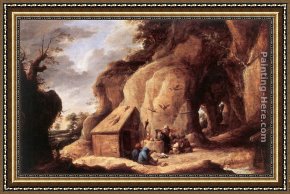 The Temptation of St. Anthony Framed Paintings - The Temptation of St Anthony by David the Younger Teniers