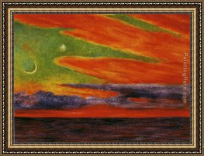 Rivera Framed Paintings - Atardecer en Acapulco by Diego Rivera