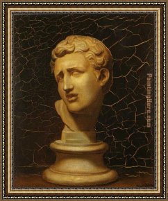 Classical Framed Paintings - Classical Head by Diego Rivera