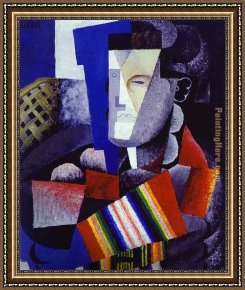 Luis Framed Paintings - Portrait de Martin Luis Guzman by Diego Rivera