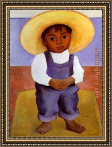 Rivera Framed Paintings - Retrato de Ignacio Sanchez by Diego Rivera