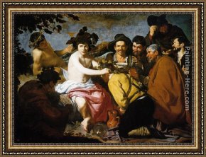 Bacchus And Ariadne Framed Paintings - Bacchus by Diego Rodriguez de Silva Velazquez