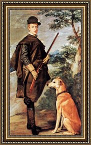 Diego Rodriguez De Silva Velazquez Framed Paintings - Cardinale Infante Ferdinand of Austria as Hunter by Diego Rodriguez de Silva Velazquez
