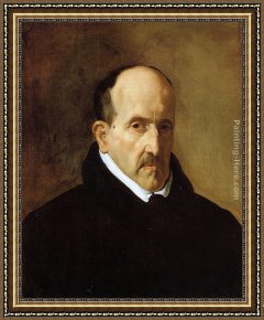 Luis Framed Paintings - Don Luis de Gongora y Argote by Diego Rodriguez de Silva Velazquez