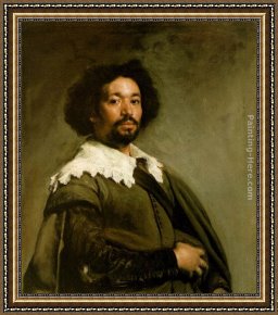 Diego Rodriguez De Silva Velazquez Framed Paintings - Juan de Pareja by Diego Rodriguez de Silva Velazquez