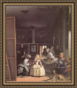 Vague Et La Perle Framed Paintings - Las Meninas by Diego Rodriguez de Silva Velazquez
