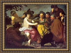 Diego Rodriguez De Silva Velazquez Framed Paintings - Los Borrachos by Diego Rodriguez de Silva Velazquez