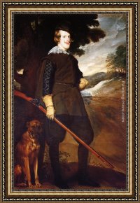 Diego Rodriguez De Silva Velazquez Framed Paintings - Philip IV as a Hunter by Diego Rodriguez de Silva Velazquez