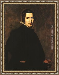 Portrait of a Young Man (detail) Framed Paintings - Portrait of a Young Man by Diego Rodriguez de Silva Velazquez