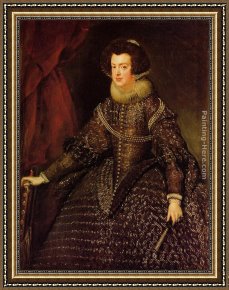 Caterina Cornaro, Queen of Cyprus Framed Paintings - Queen Isabel by Diego Rodriguez de Silva Velazquez