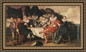 Open Framed Paintings - Amusing Party in the Open Air by Dirck Hals