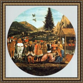Triptych of The Adoration of The Magi Framed Paintings - Adoration of the Magi by Domenico Veneziano