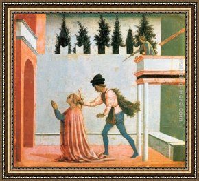 The Martyrdom of St Margaret Framed Paintings - Martyrdom of St Lucy (predella 5) by Domenico Veneziano