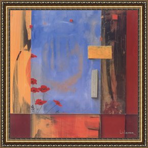 Jaune Poppy Framed Paintings - Poppy Dance by Don Li-Leger