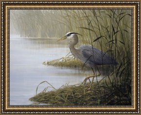 Spirit of The Dead Watching Framed Paintings - Watching and Waiting by Don Li-Leger