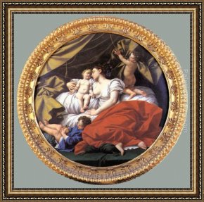 Charity Framed Paintings - The Charity by Donato Creti