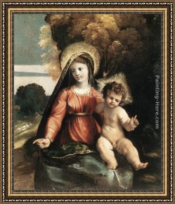 Dosso Dossi Framed Paintings - Madonna and Child by Dosso Dossi