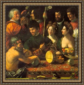 Allegory of Virtue Framed Paintings - Witchcraft (Allegory of Hercules) by Dosso Dossi