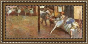 Ballet Framed Paintings - Ballet Rehearsal 1891 by Edgar Degas