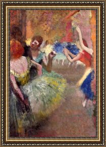 Ballet Framed Paintings - Ballet Scene I by Edgar Degas