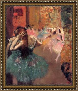 Ballet Framed Paintings - Ballet Scene II by Edgar Degas